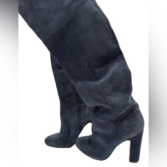 Blue Suede over the Knee boots! - Picture 3 of 10